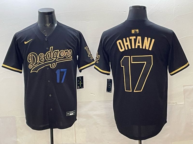 Men 2025 Los Angeles Dodgers #17 Ohtani Black Nike MLB Jersey style 074->los angeles dodgers->MLB Jersey